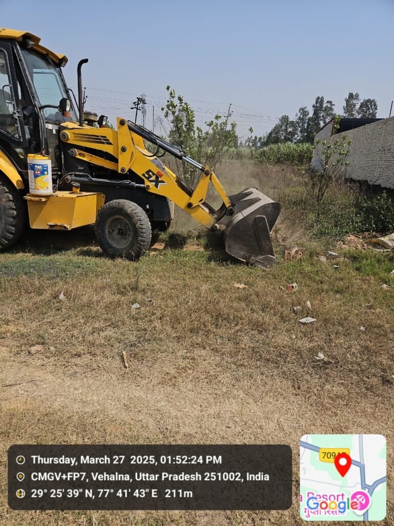 वहलना क्षेत्र में एमडीए का गरजा महाबली, 8 बीघा अवैध निर्माण किए ध्वस्त