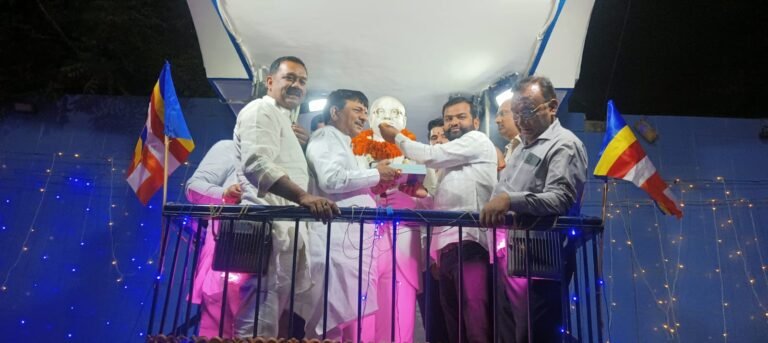 बाबा साहेब डॉ. भीमराव अंबेडकर जी की 134वीं जयंती की पूर्व संध्या पर कोर्ट रोड स्थित अम्बेडकर पार्क में श्रद्धांजलि एवं दीपोत्सव का आयोजन