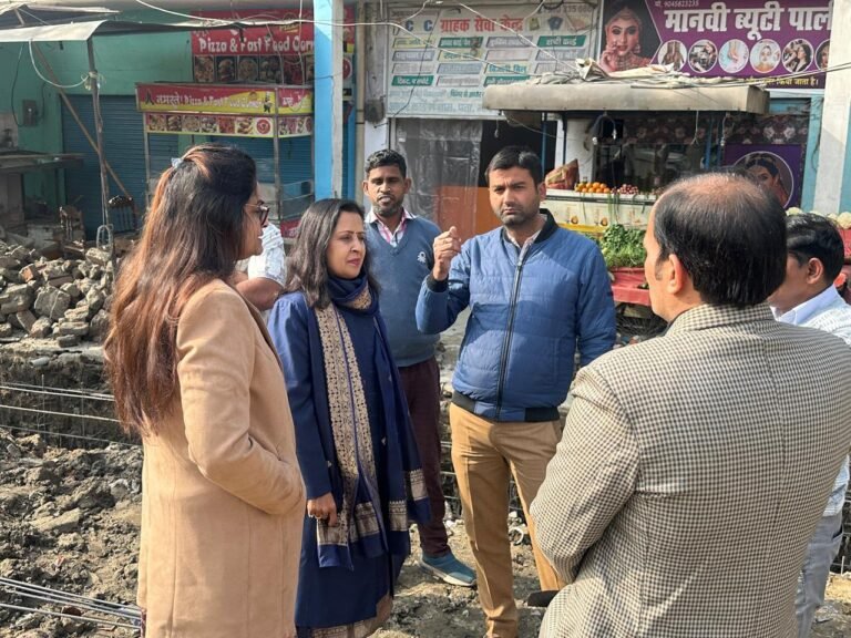 चेयरपर्सन ने किया अलमासपुर चौक नाला निर्माण कार्य का निरीक्षण, होगा 85 लाख रुपए से नाला निर्माण