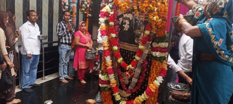 पंचामृत अभिषेक, छप्पन भोग के साथ मनाया शनिधाम मंदिर का स्थापना दिवस