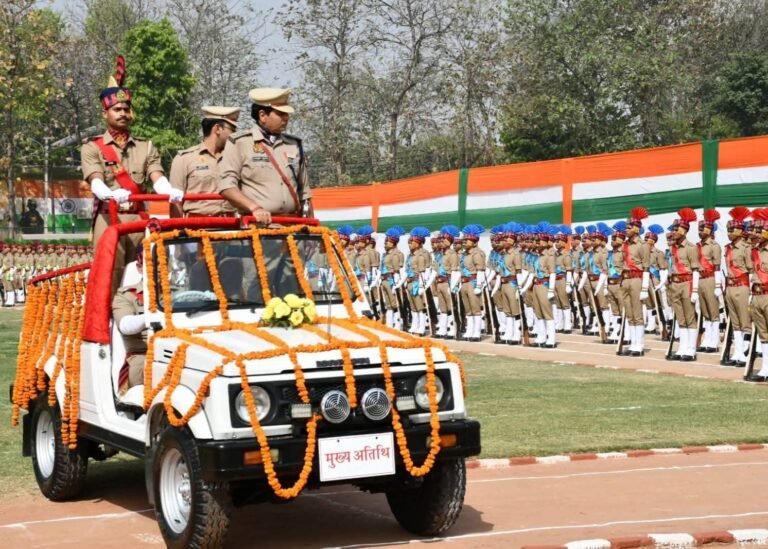 प्रशिक्षु आरक्षियों की पासिंग आउट परेड की फुल ड्रेस रिहर्सल