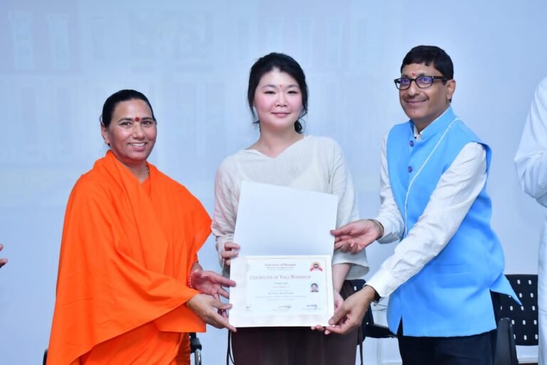 पतंजलि विवि में आयोजित ताइवान के प्रशिक्षुओं का छह दिवसीय शिविर संपन्न
