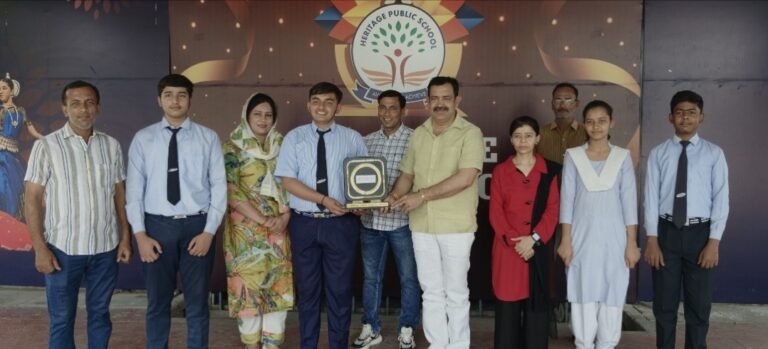 हेरिटेज पब्लिक स्कूल के आरव काकरान ने छुआ 98 का आंकड़ा