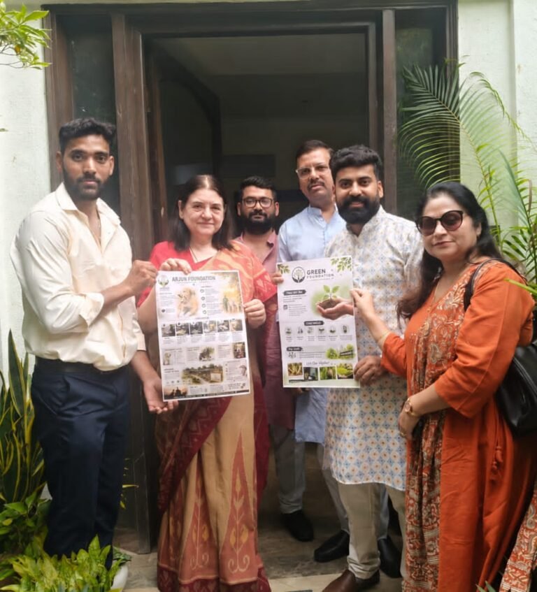 अर्जुन फाउंडेशन एवं ग्रीन फाउंडेशन के पदाधिकारियों ने मेनका गाँधी से की शिष्टाचार भेंट