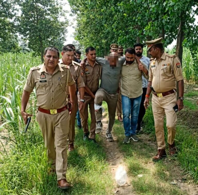 नई मण्डी क्षेत्र में पुलिस मुठभेड़ में शातिर बदमाश घायल, चोरी की स्कूटी व अवैध शस्त्र बरामद