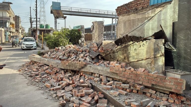 रेलवे द्वारा क्षतिग्रस्त की नई मंडी में पालिका द्वारा निर्मित पार्क पर चेयरपर्सन मीनाक्षी स्वरूप सख्त