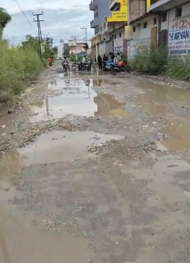 सराय बाईपास रोड़ की जर्जर हालत को लेकर प्रशासन की उदासीनता पर उठाए सवाल