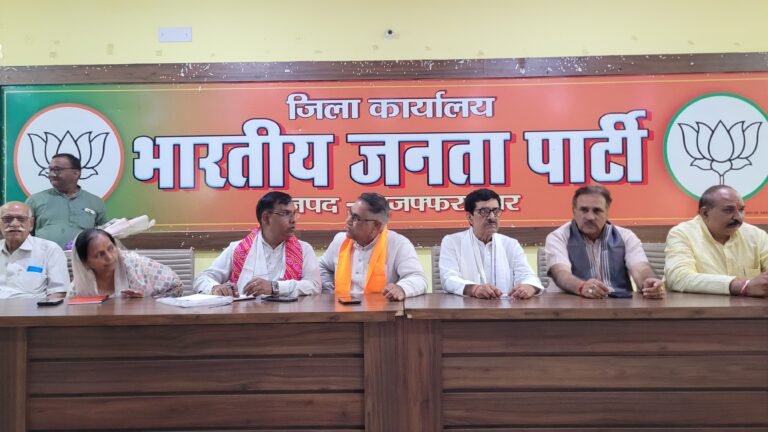 भाजपा जिला कार्यालय पर नवनियुक्त जिला प्रभारी हरिओम शर्मा का जोरदार स्वागत