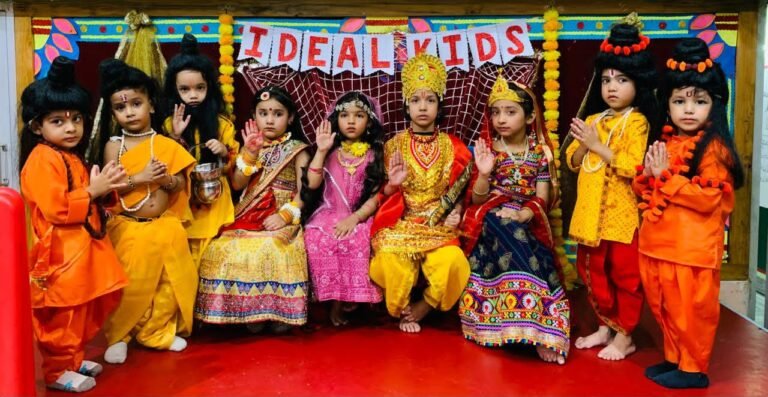 आइडियल किड्स में मनाया गया दशहरा पर्व